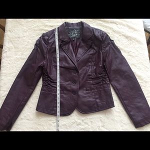 Faux leather blazer🔥